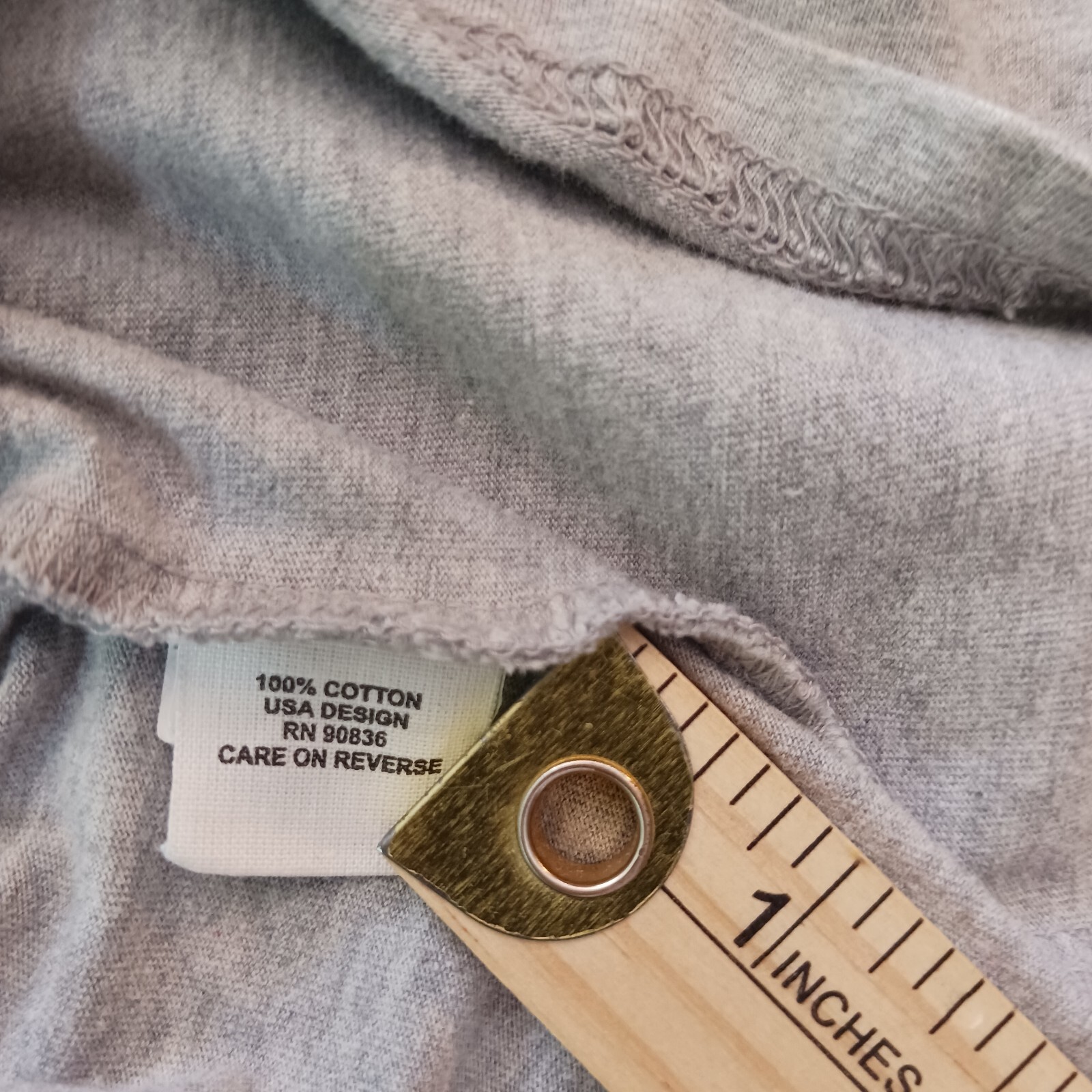 Sport-Tek 3/4 Sleeve Men’s Gray & Blue Cotton Reglan T-Shirt Size XS RN#90836