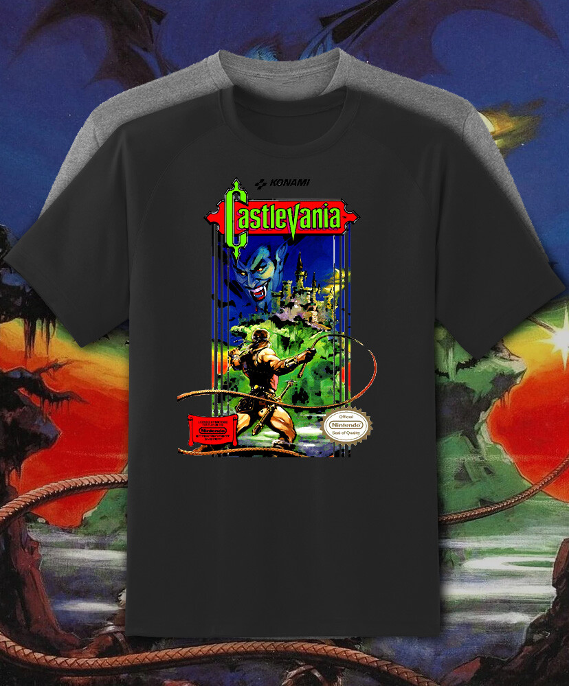 Castlevania NES Box Art Game Retro Video Game T Shirt Fast Ship!