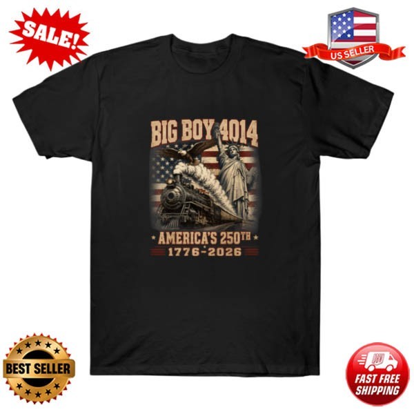 Big Boy 4014 Train 4th July 250th Anniversary USA T-Shirt