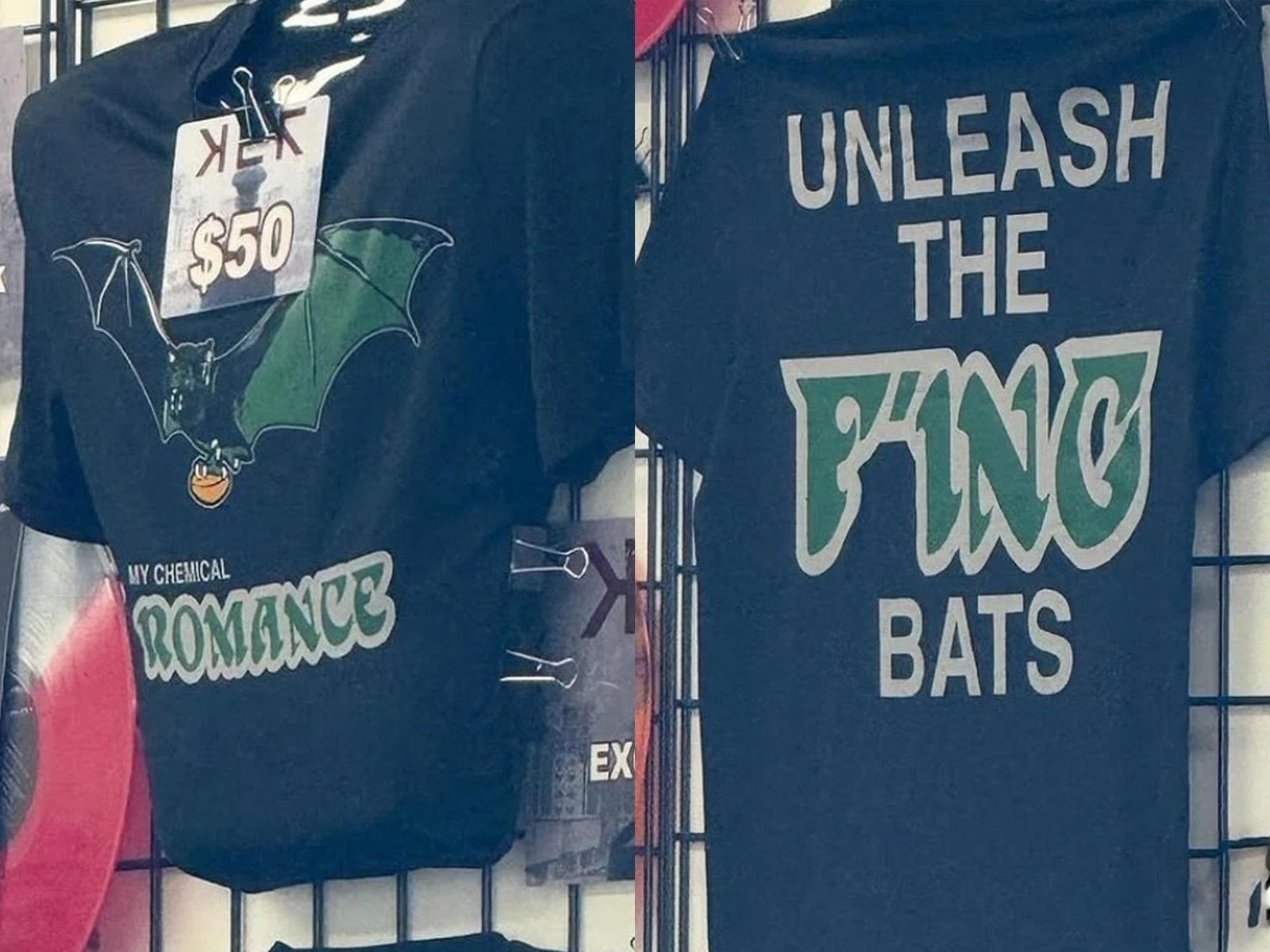 MCR My Chemical Romance Philly Aug 15 Unleash The F’ing Bats Fanmade T-Shirt