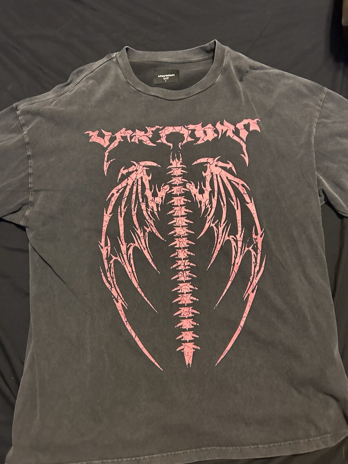 Unknown London Pink And Gray Wings Long Sleeve T-Shirt
