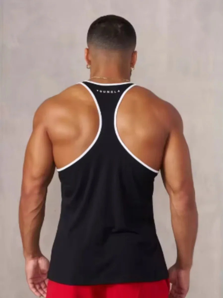 2026 New Mens cotton tank tops gym fitness sleeveless male casual