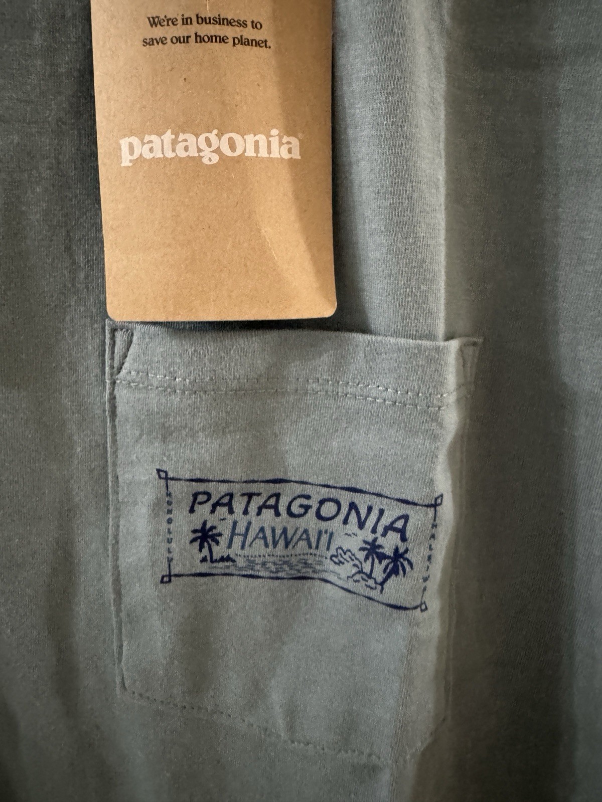 Patagonia M’s Malama ‘Aina Pocket T-Shirt – Hawaii 37852 Color: BLSG Size: S New