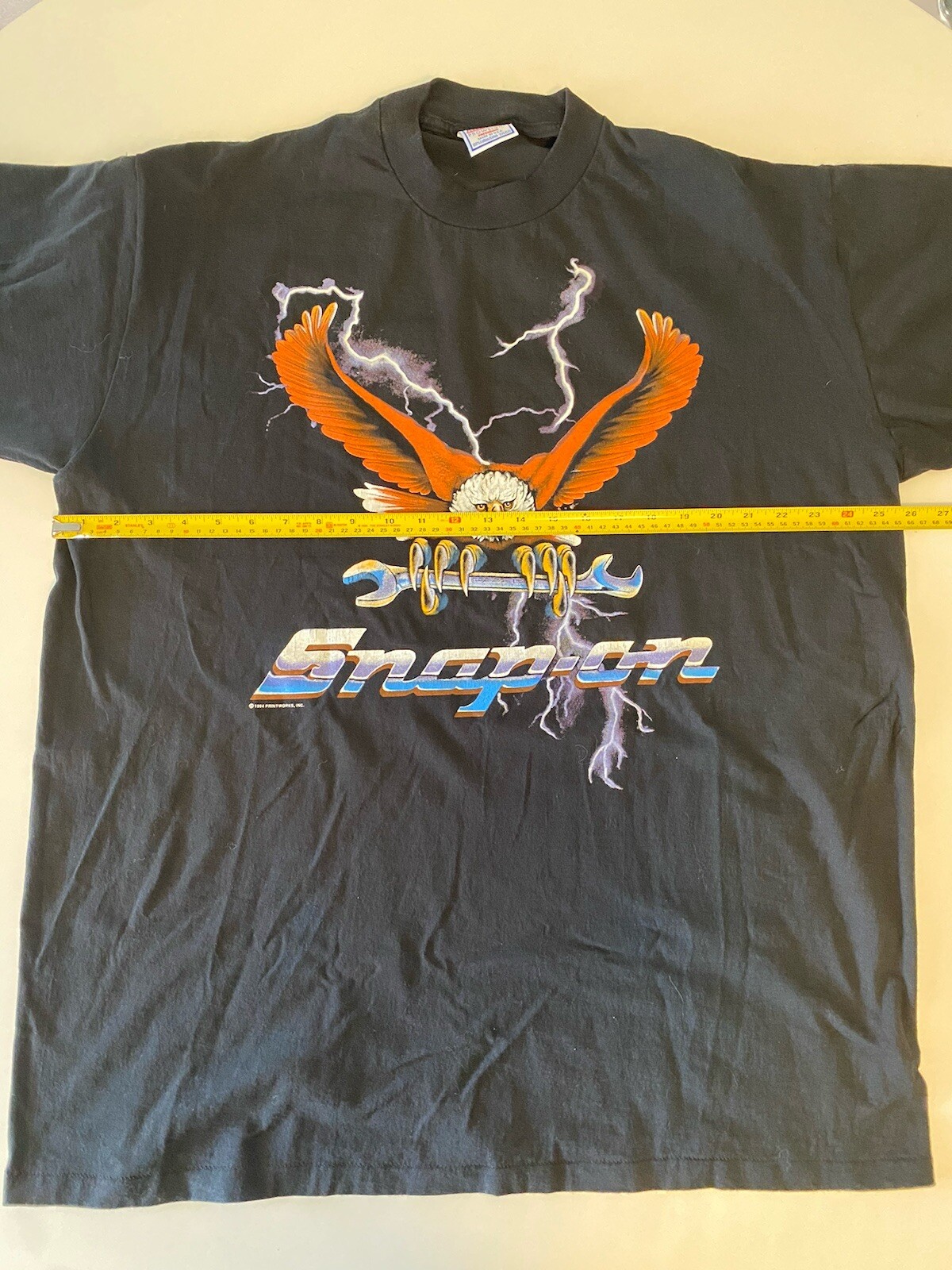 Vintage Snap-on Tools Eagle Shirt 1990s Made In USA Lightning XXL Single Stitch