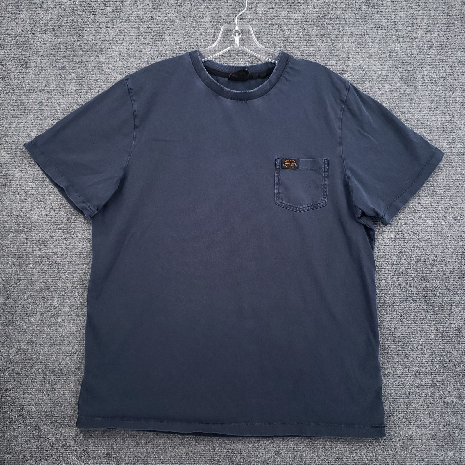 Superdry T Shirt Mens 2XL XXL Blue Short Sleeve Crew Neck Pull on Workwear Tee