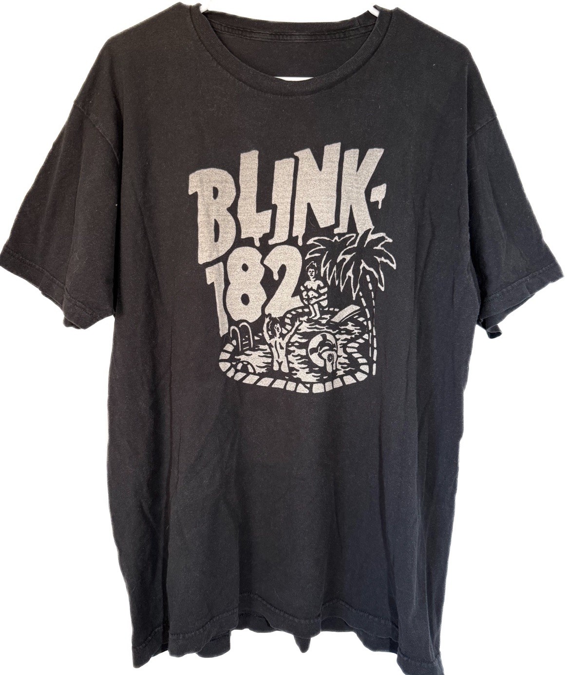 NO TAG Blink 182 Pool Scene Black Short Sleeved Graphic Shirt XL? (See Desc.)