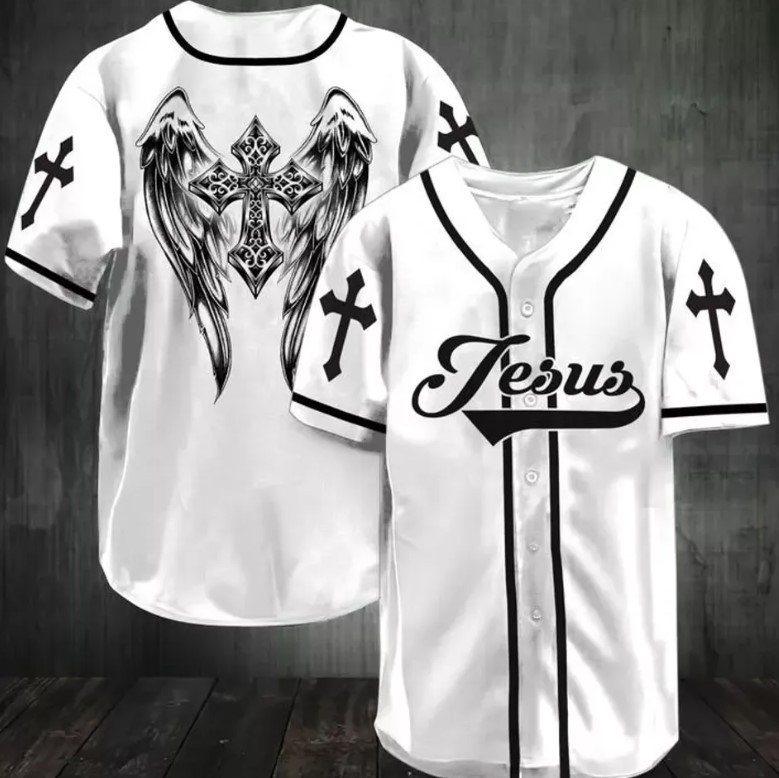 Jesus – Beautiful wings Baseball Jersey