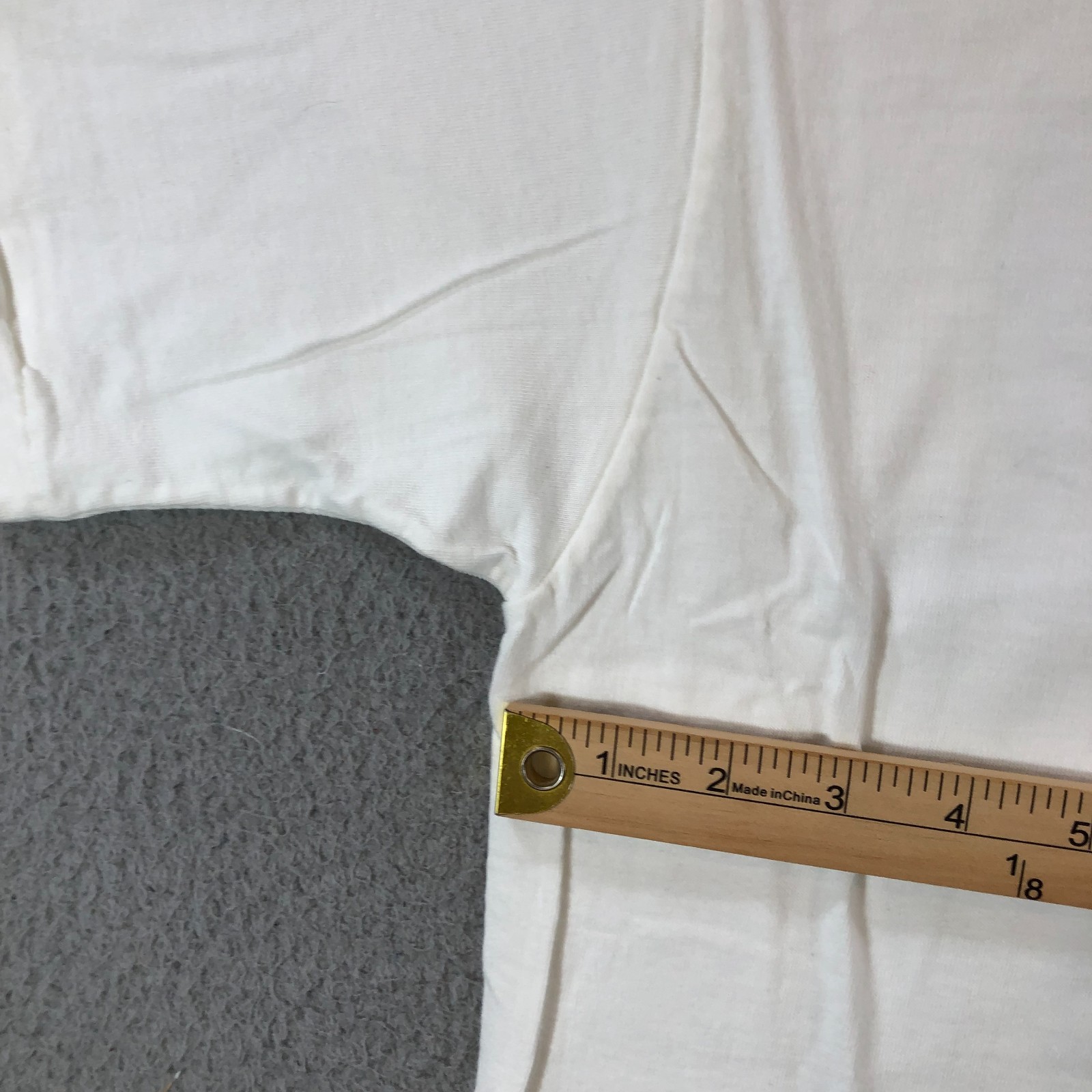 vtg stafford shirt mens XXL white blank tee single stitch