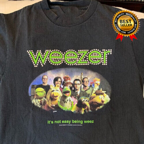 Rare Weezer muppets collaboration 2002 Black All Size Unisex T- Shirt