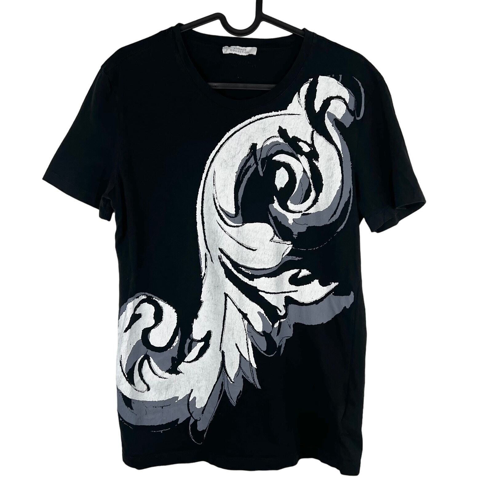 VERSACE Collection Men’s Girocollo Graphic Print Short Sleeve T-Shirt Size Small