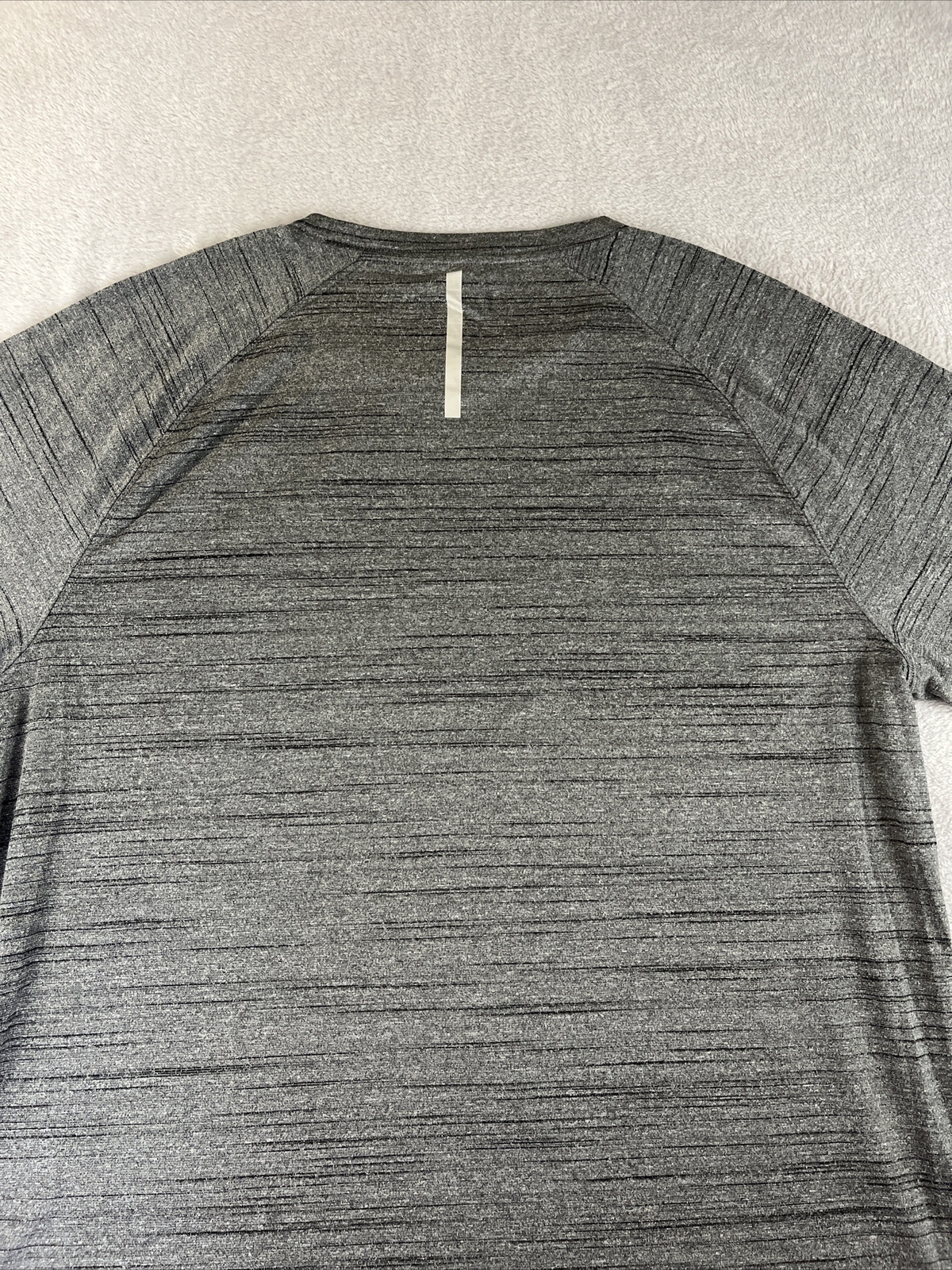 Kirkland Men’s Gray Striped short sleeve Active Tee Shirt Size XXL