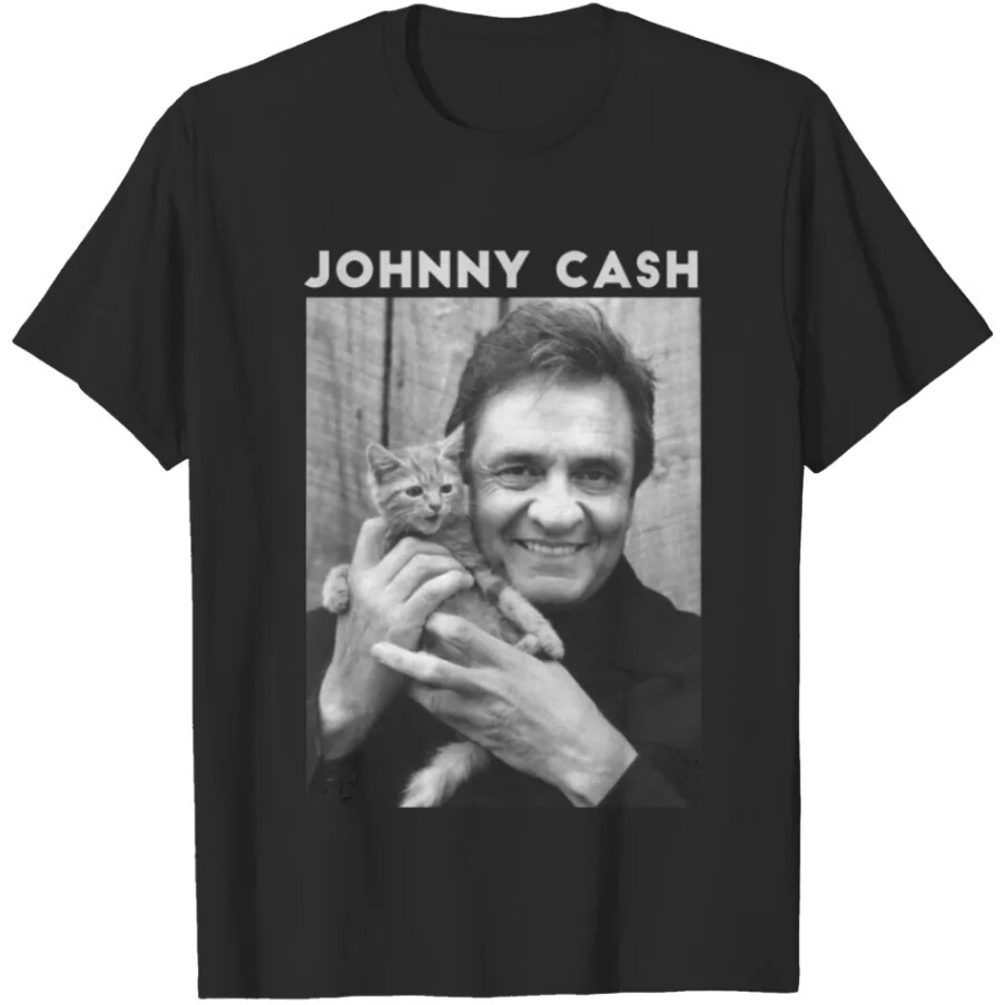 Johnny Cash T-Shirt Cat Unisex Short Sleeve T-Shirt All Sizes S To 5Xl