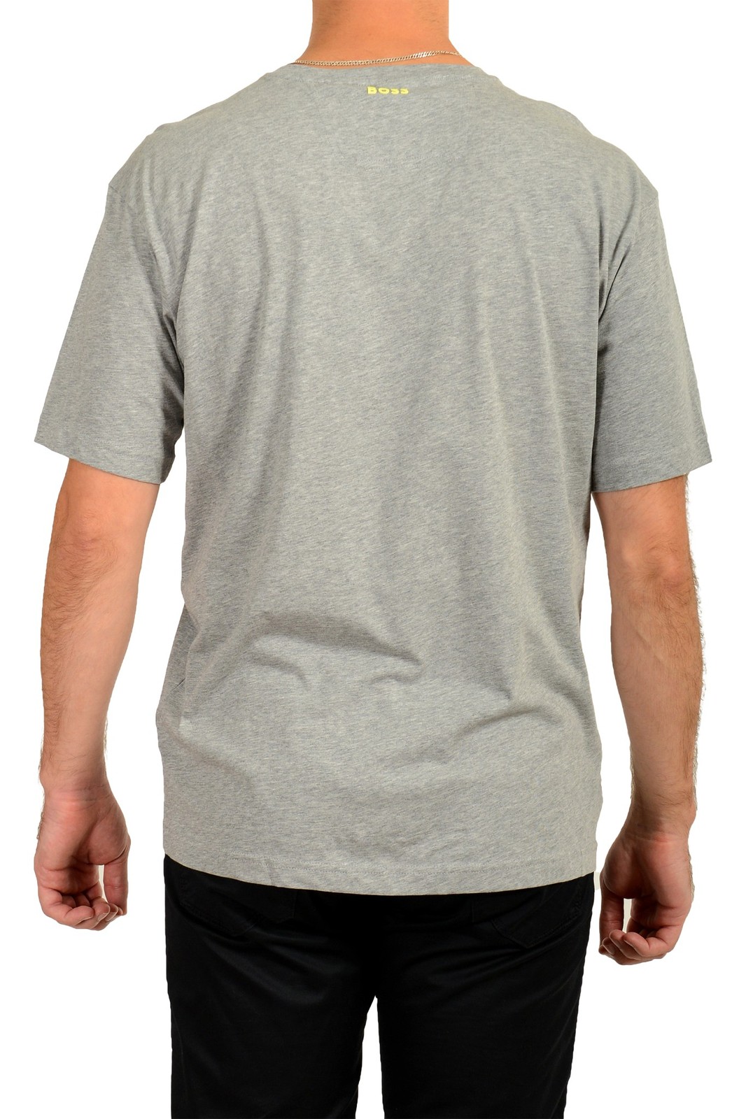 Hugo Boss Men’s “Tee 1” Gray Logo Print Short Sleeve T-Shirt US 2XL IT 56