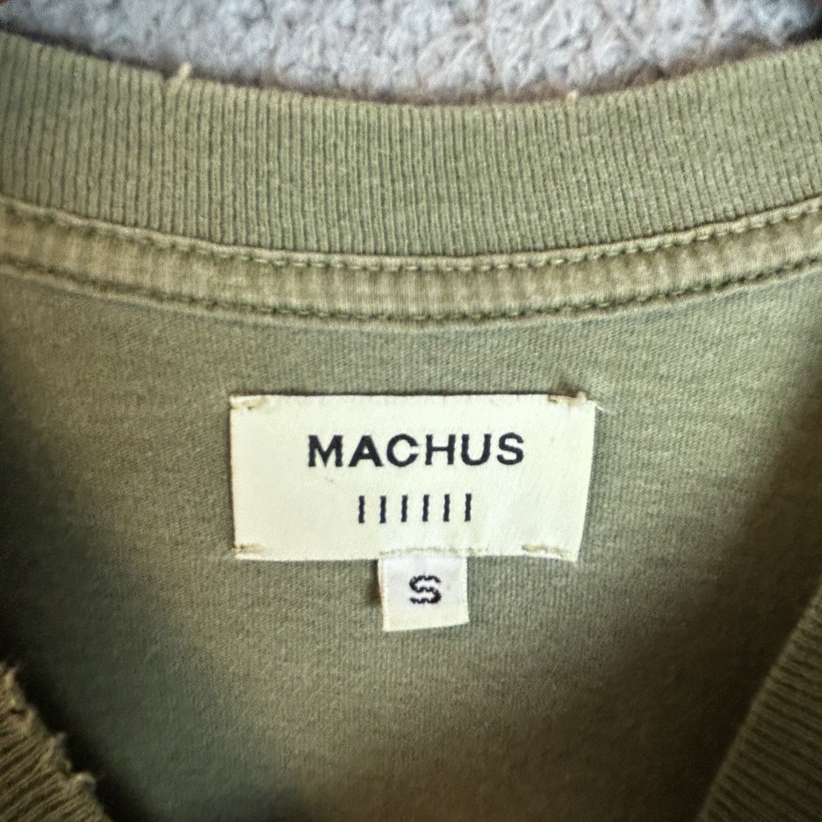 Machus Private Label Modern boxy fit Vintage Wash T Shirt Matcha Size S/M Pdx