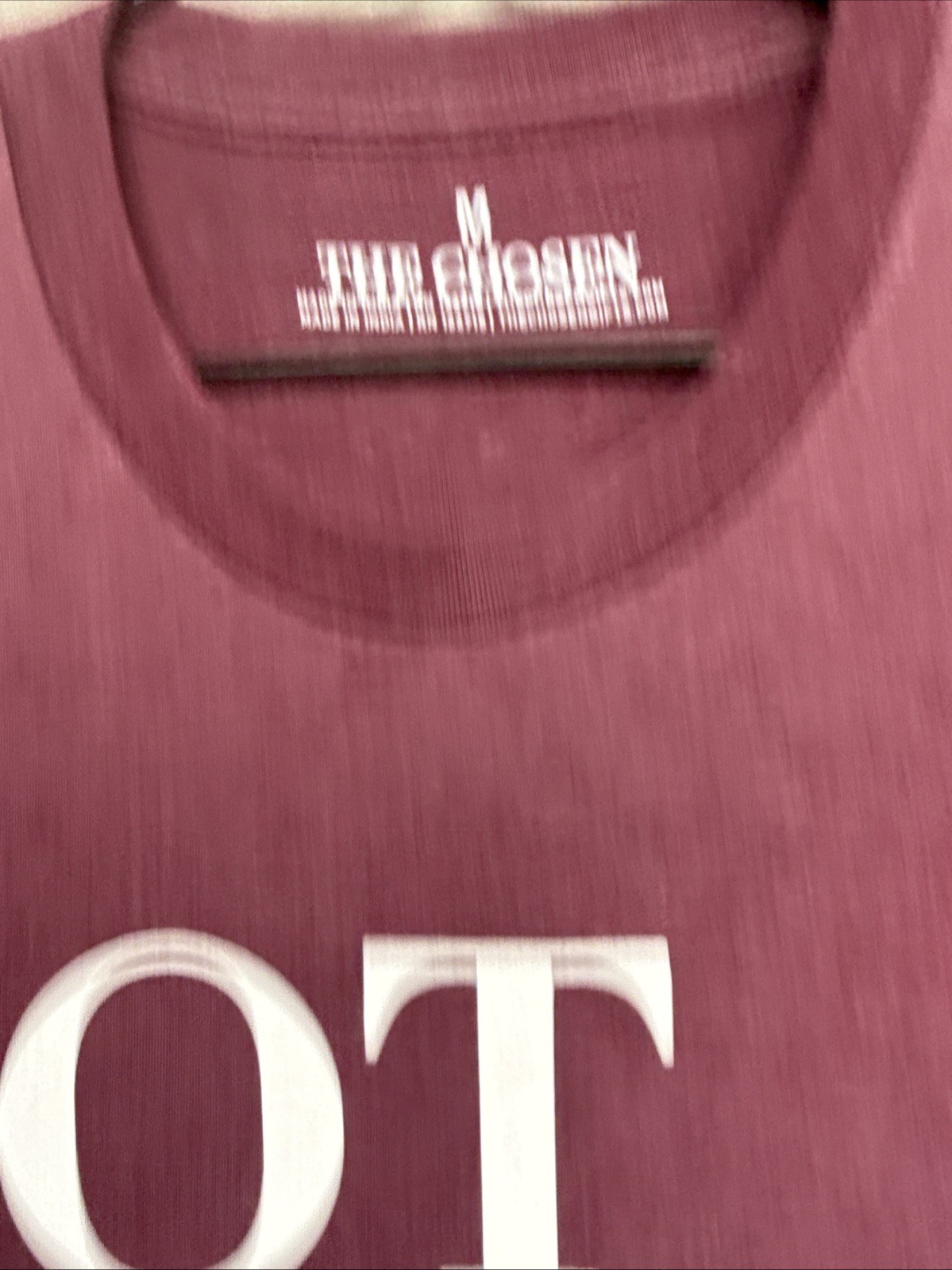 The Chosen New Made In India Plum “NOT WHAT WE WERE.” T-Shirt-Back Logo-Size Med