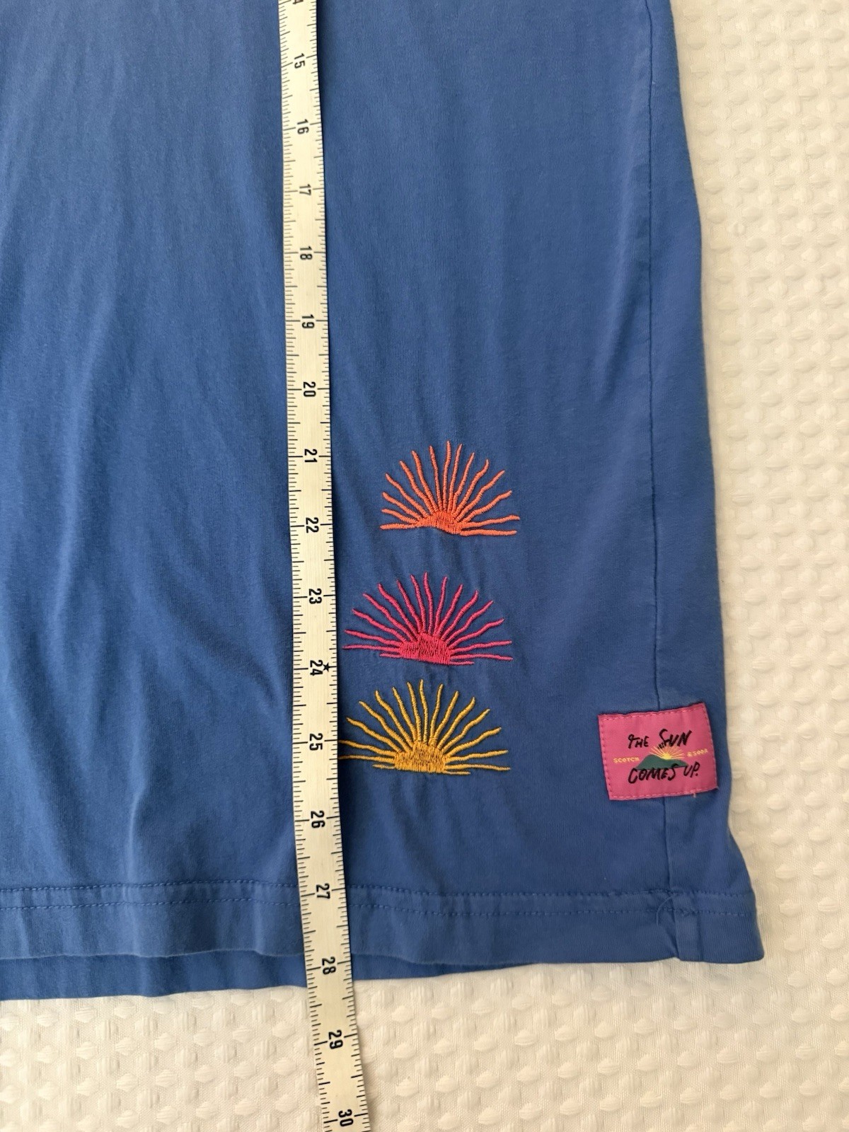 Scotch & Soda x Abel Macias Embroidered T-Shirt Cotton Men LG “The Sun Comes Up”