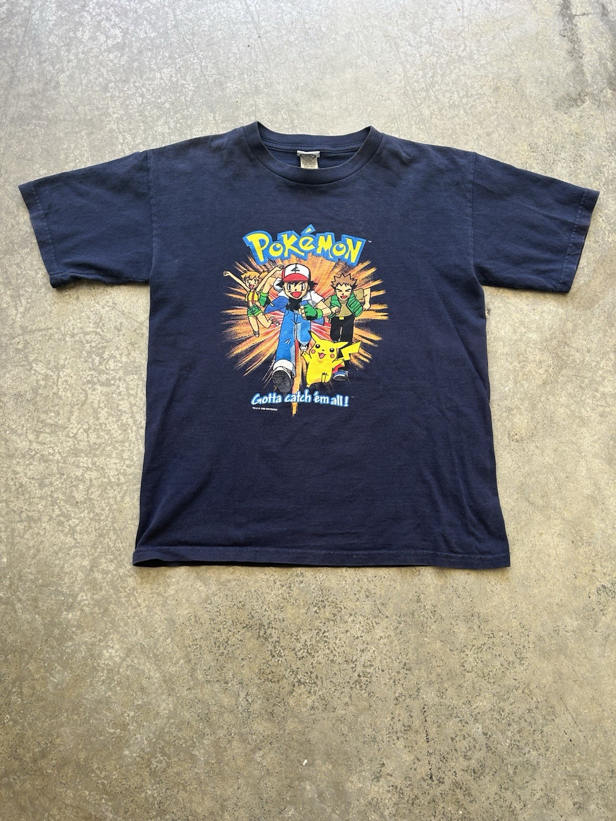 Vintage Pokemon Pikachu Shirt 90s Nintendo Promo Tee Kid Size Large (fits Small)