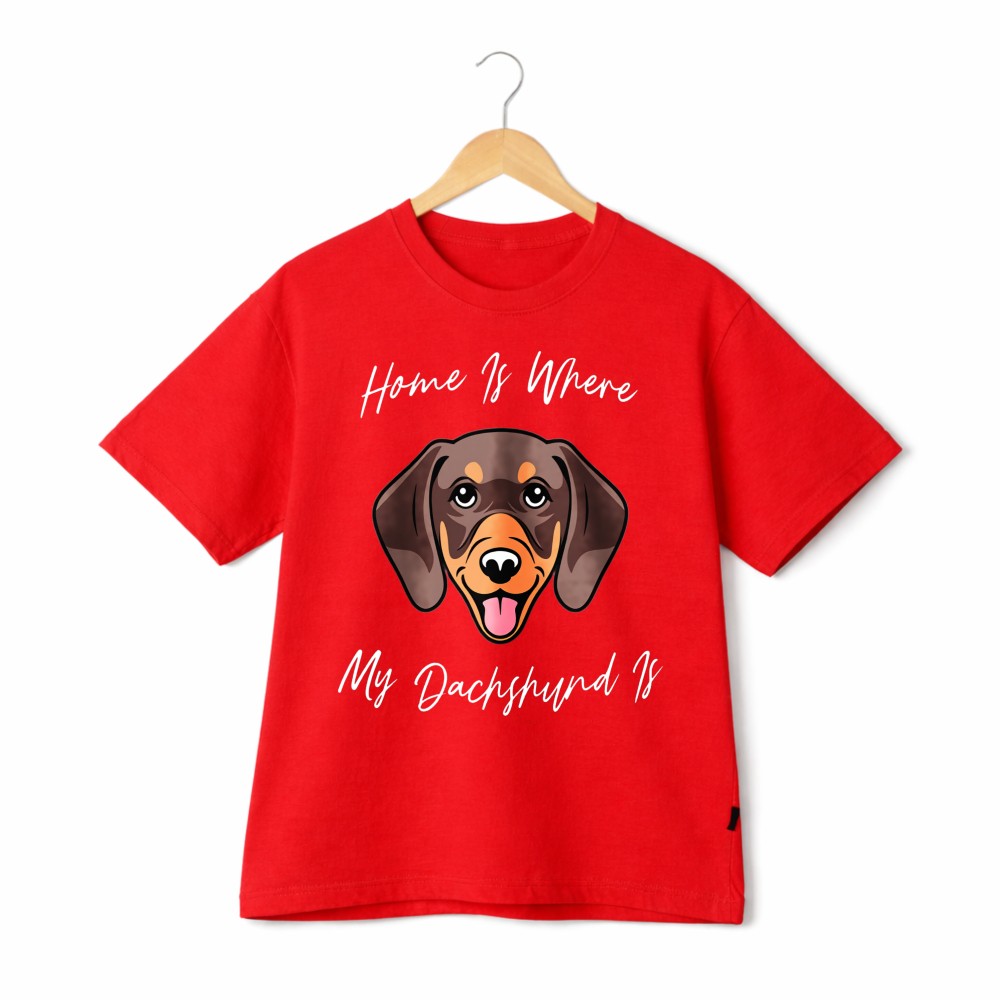Cute Dachshund Fans Graphic T-Shirt Soft Cotton Casual Dog Lover Daily Wear
