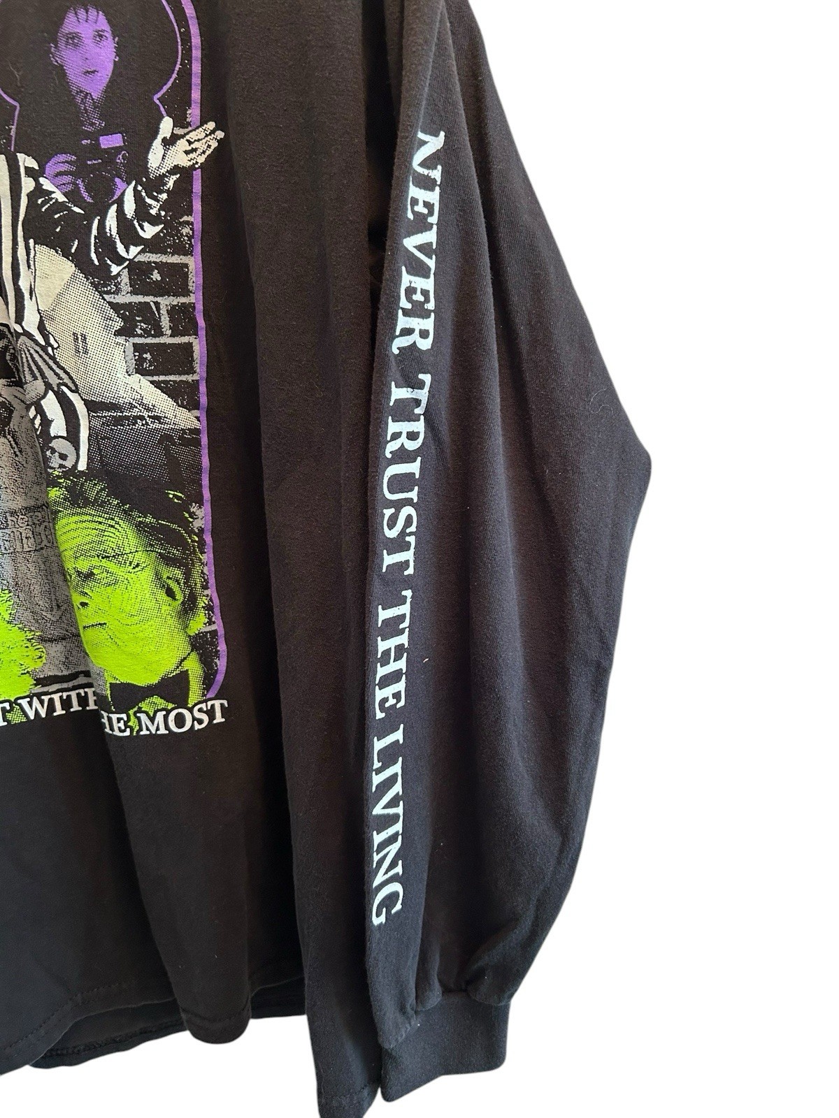 Y2K 2000’s Beetlejuice Tee Long Sleeve Double Sided Movie Promo Sleeve Hits Rare