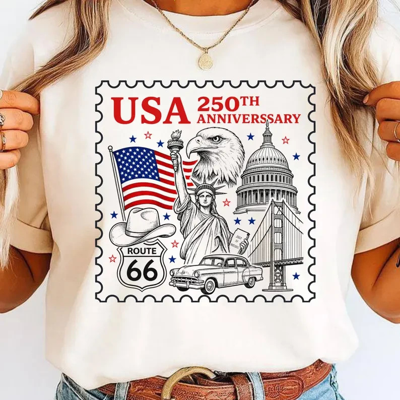 250th Anniversary Graphic Tee, Patriotic Route 66 Shirt, 1776-2026 shirt