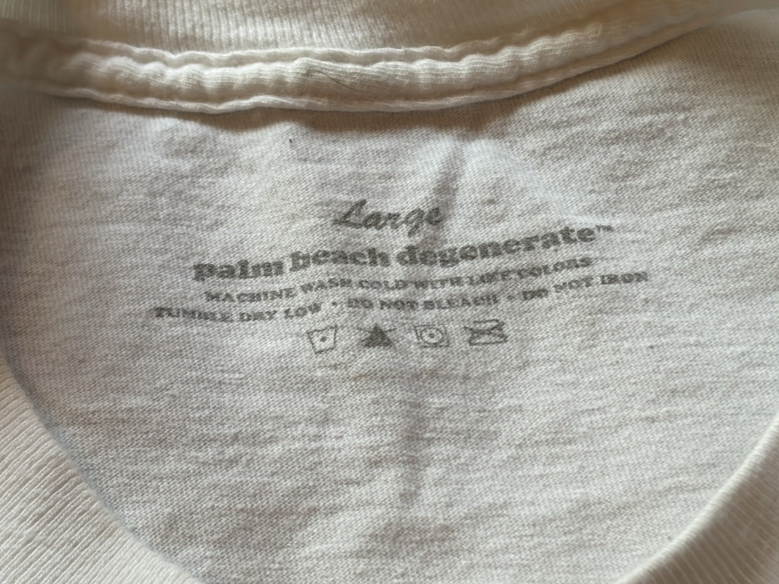 The Happiest Place on Earth Palm Beach Degenerates White Shirt; Men’s L