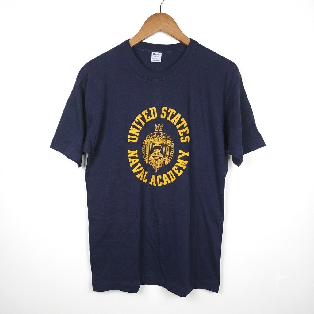 Vintage 80s Champion United States Naval Academy Shirt Large USA Single Stitch