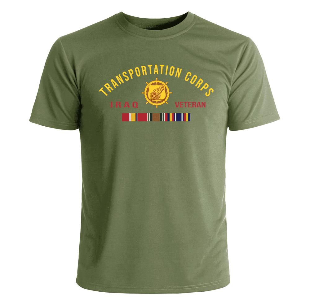 US Army Transportation Corps Iraq Veteran T-Shirt Officially Licensed