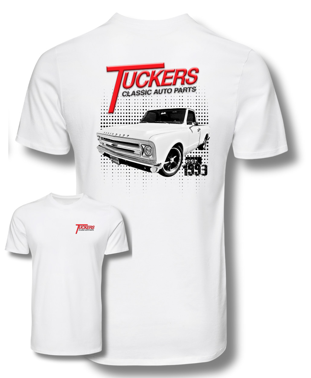 Classic 1967-1972 C10 Chevy Pickup Truck T-Shirt Grey or White Soft Cotton