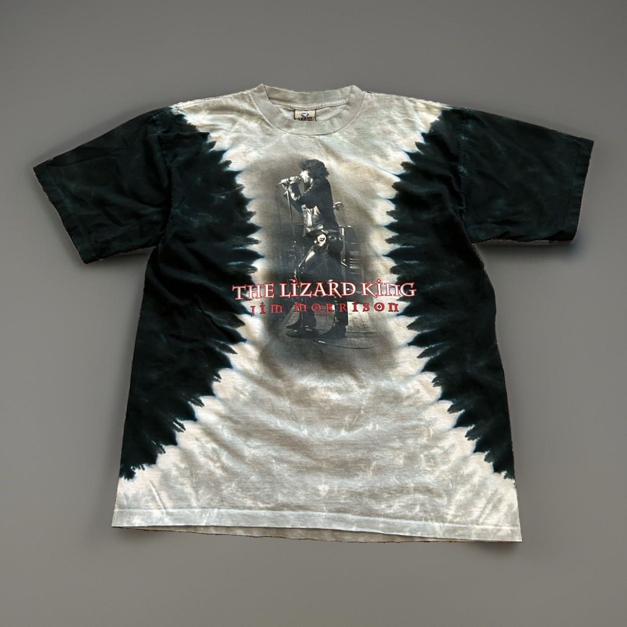 Vintage Liquid Blue Jim Morrison The Lizard King T Shirt XL Tie Dye The Doors