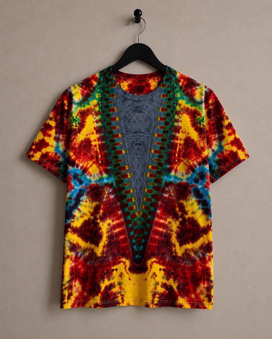 Hand Dyed Tie Dye T Shirt XL Unisex For Men And Women