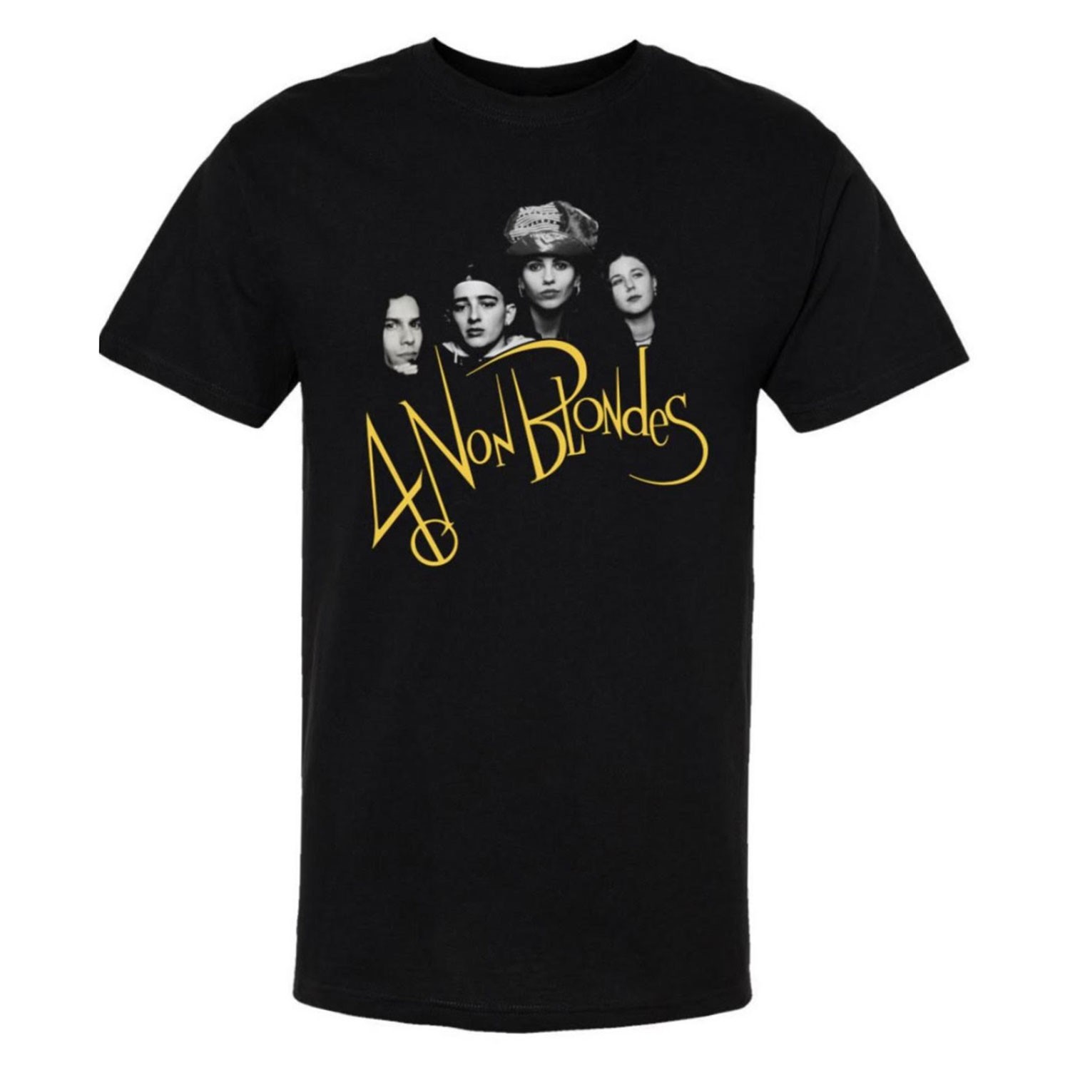 Men’s 4 Non Blondes Classic Photo Slim Fit T-shirt XX-Large Black