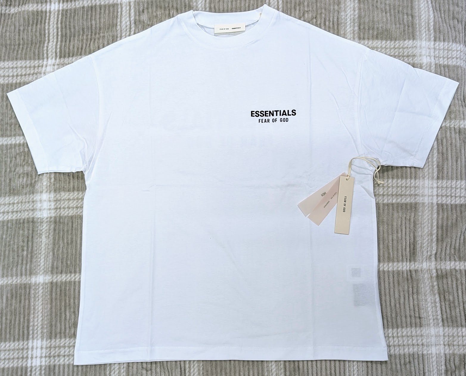 Fear of God Essentials Classic Tee ‘Bright White’ M Size Oversized T-Shirt SS25