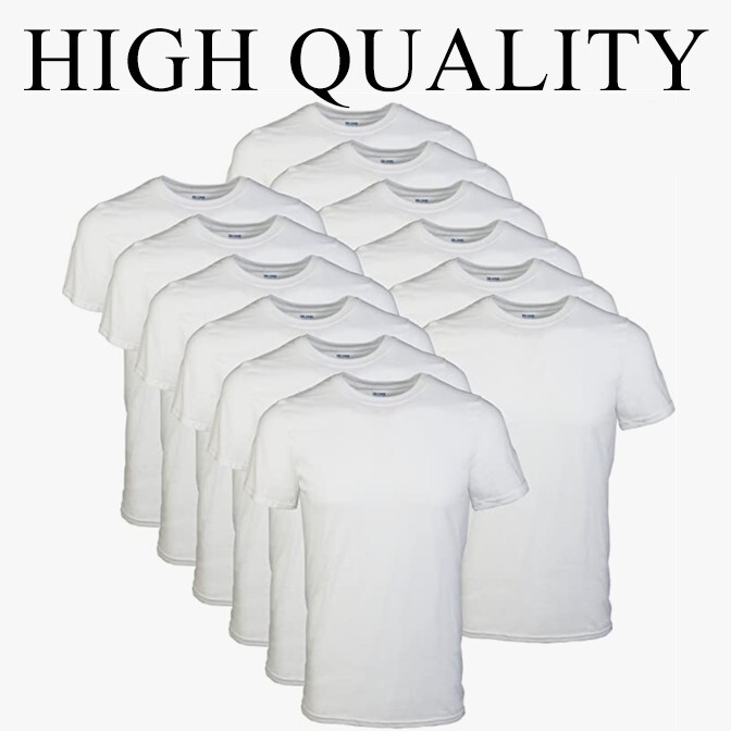 White T-Shirts Size Large 12-Pack Men’s Crew T-Shirts