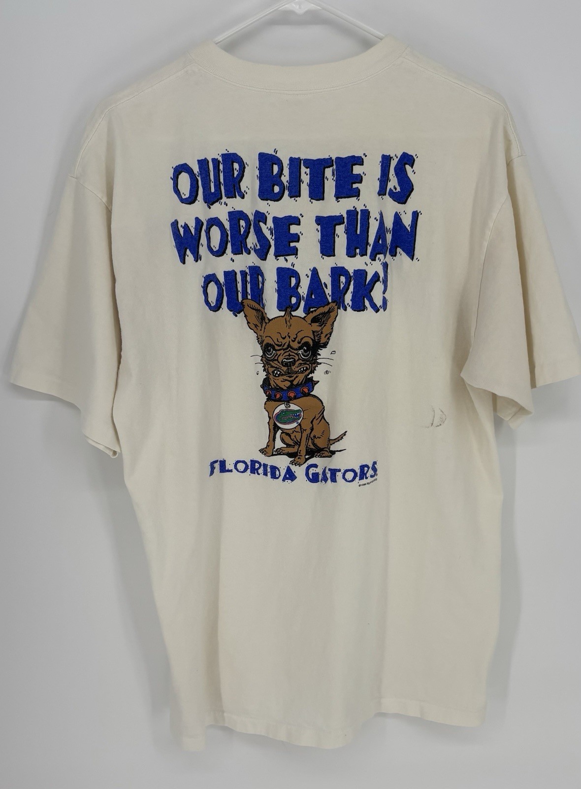 Vtg Florida Gators 1998 Single Stitch XL Ruppshirts USA Graphic Tee Dog Angry