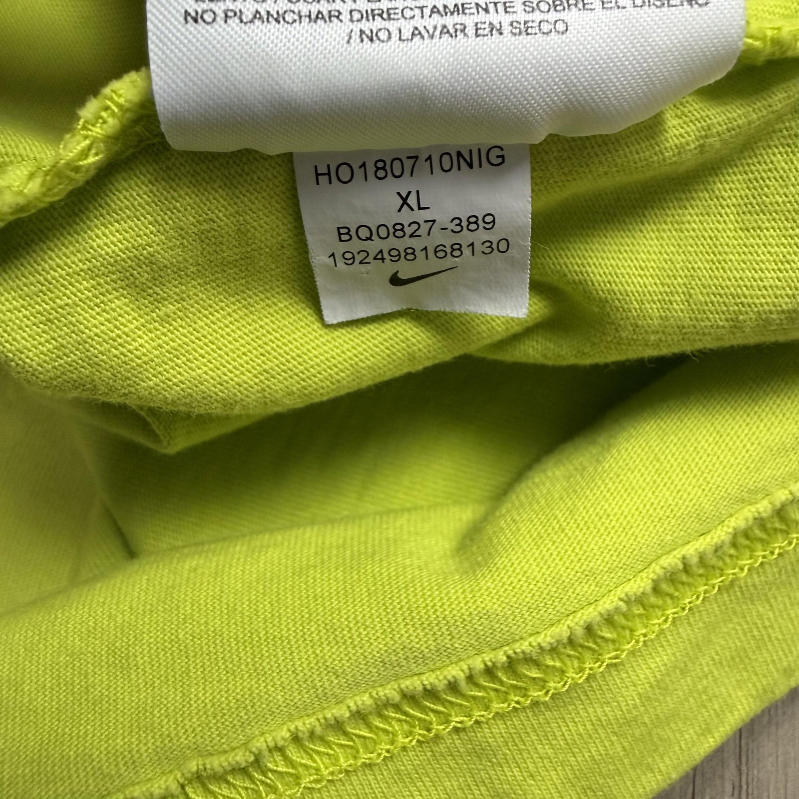 Nike Shirt Mens XL Volt Yellow Off-White Logo Eagle Air Force 1 Graphic Tee