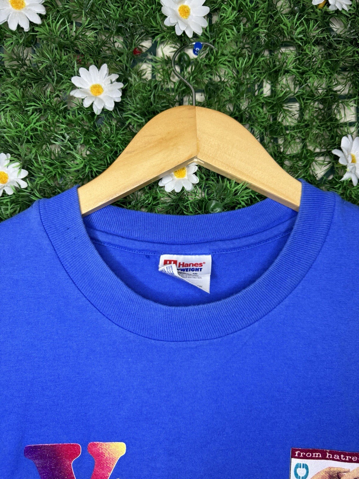 Vintage From Hatred To Healing Stop The Violence National T-Shirt 2XL Blue