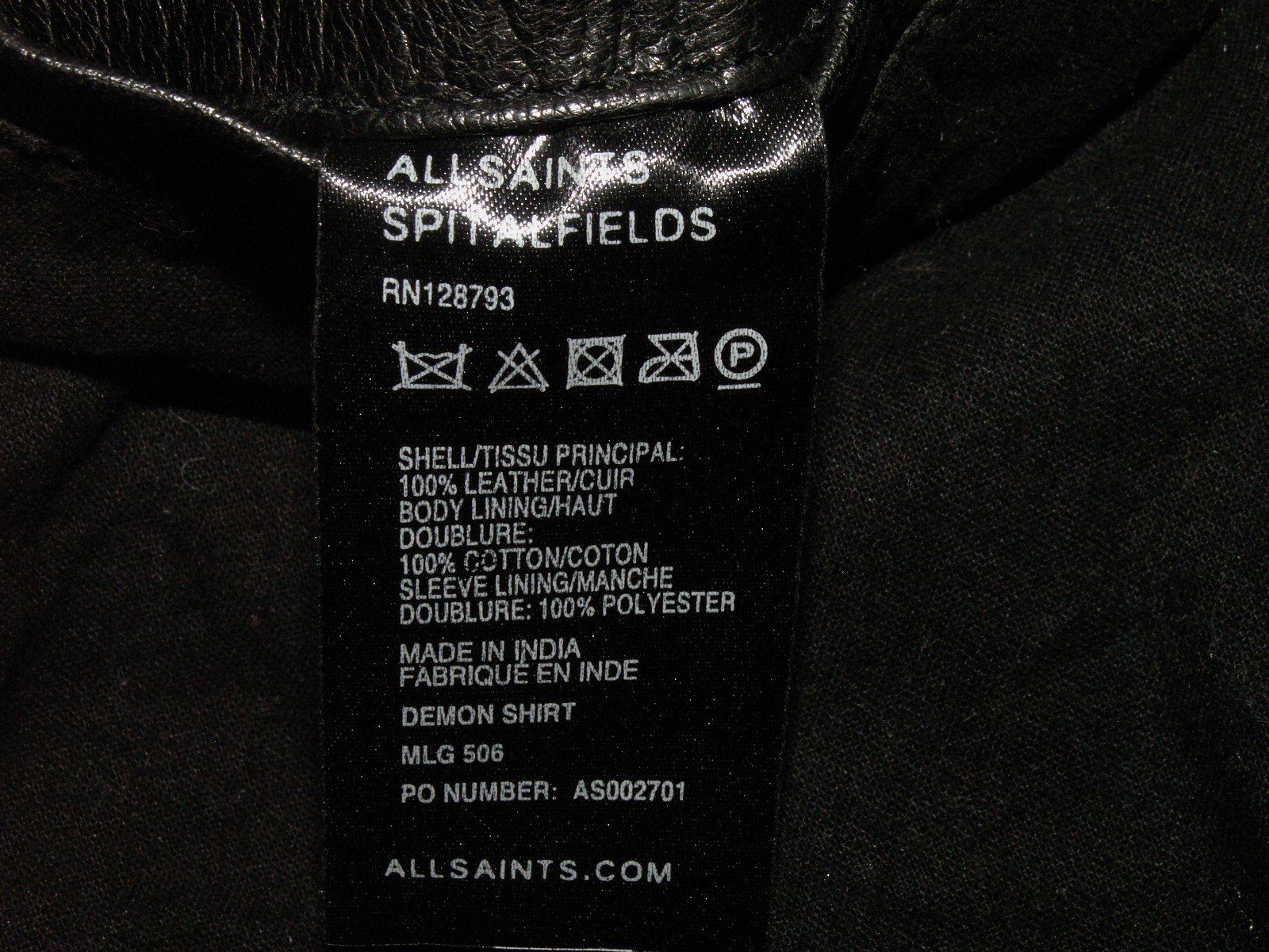 Men’s All Saints DEMON LEATHER SHIRT jacket overshirt L (ref78) £99.99!!!!!