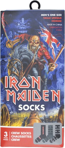 Iron Maiden – Perri’s – Iron Maiden – Crew Socks (Assorted Styles 3 Pack Gift Bo