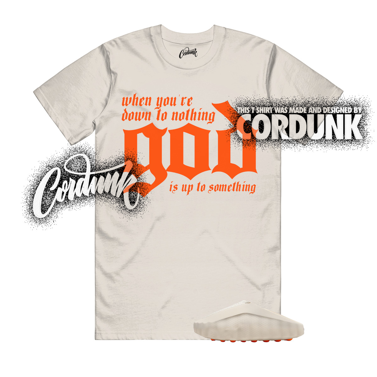 Mind 001 Slide Light Bone Hyper Crimson Buff Chrome T Shirt Match UTS