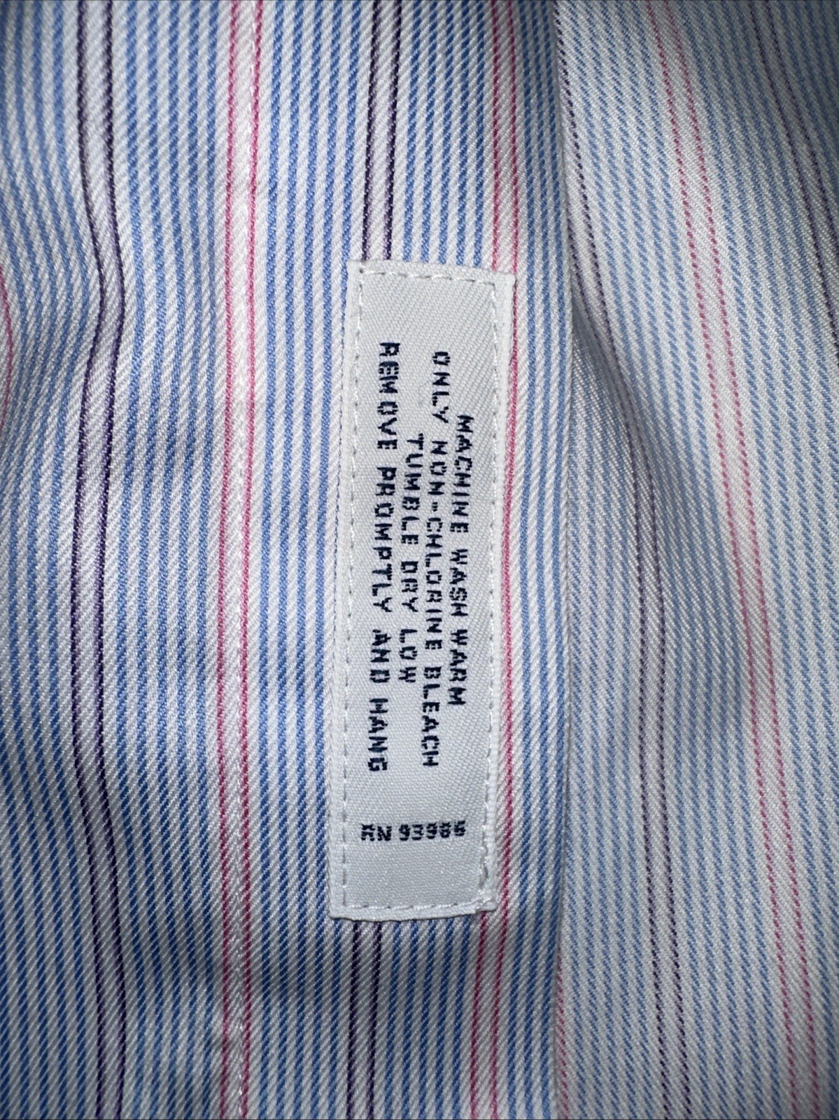 Brooks Brothers Classic 16.5 33 Blue White Striped Non-Iron Supima Cotton Shirt