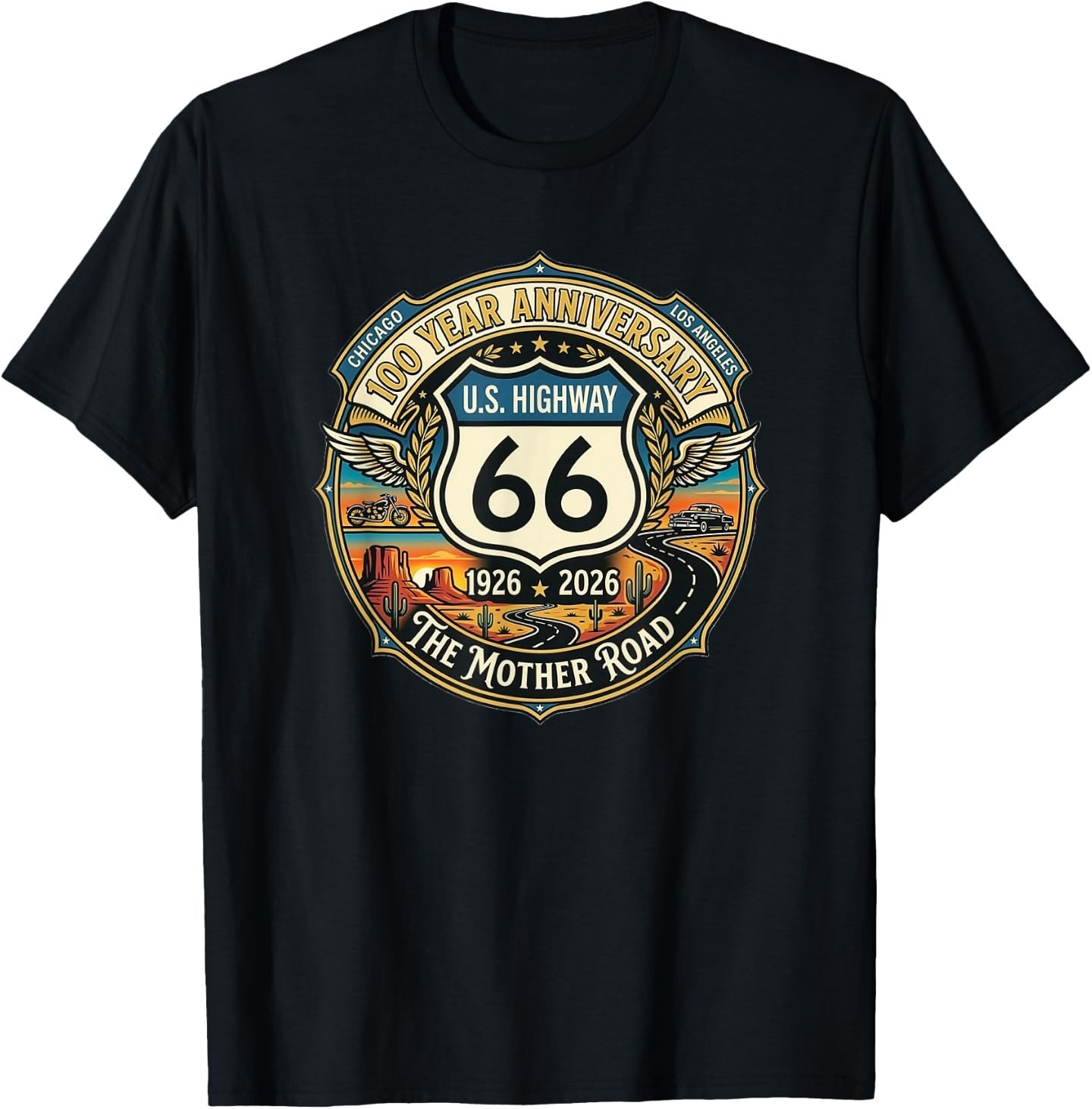 Vintage Highway 66 100 Year Centennial Anniversary Souvenir T-Shirt