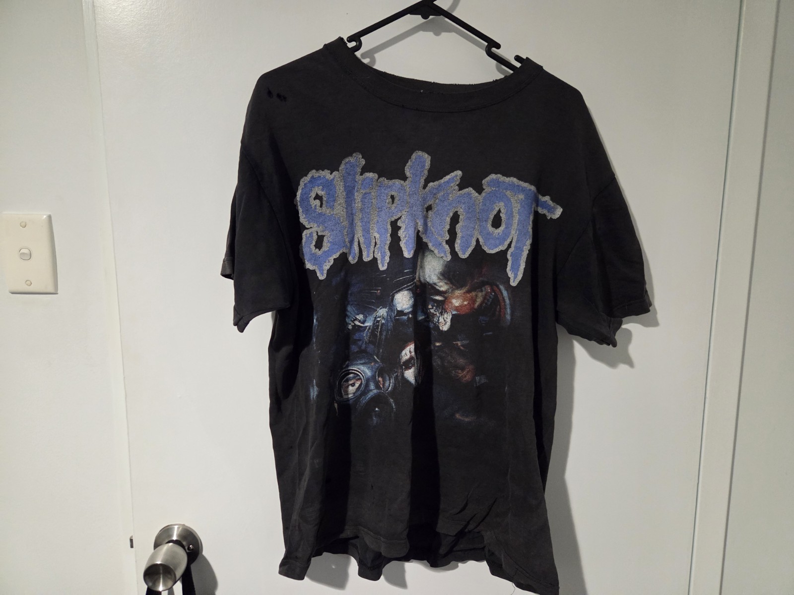 Slipknot T Shirt Vintage Rare Blue 2001 Size L Free post within Australia