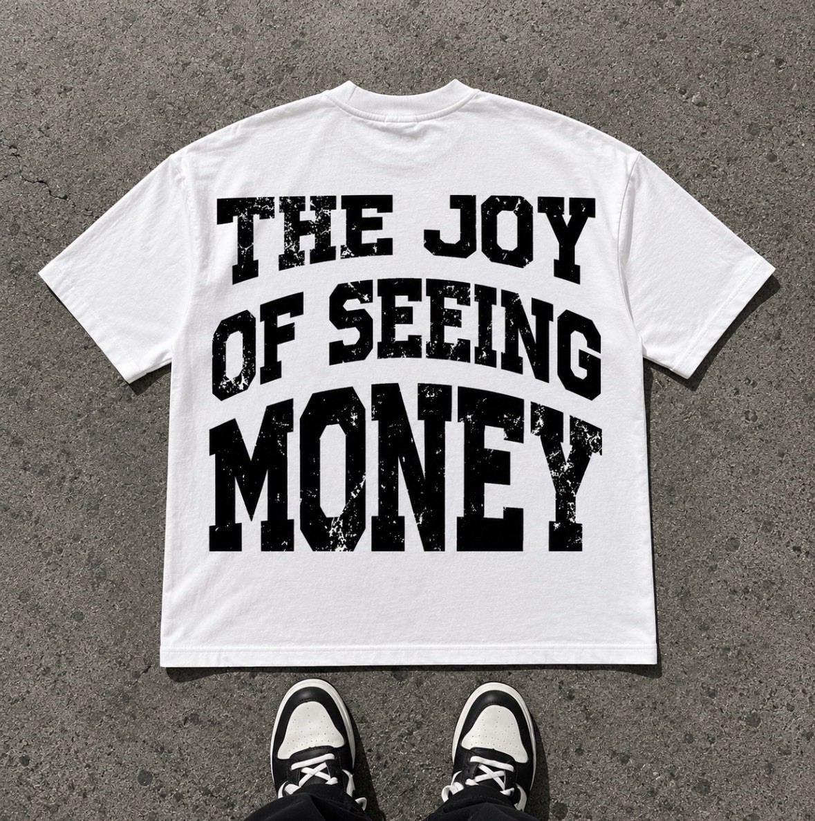 💸 Money Graphic Tee Y2K Streetwear Oversized White T Shirt