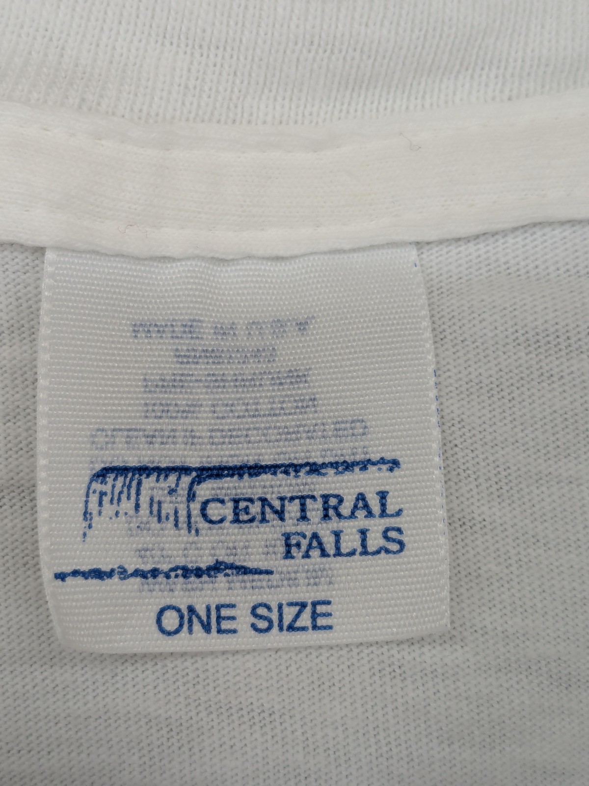 Vintage Central Falls Shirt Mens One Size White Beaded Moccasins Graphic USA 90s