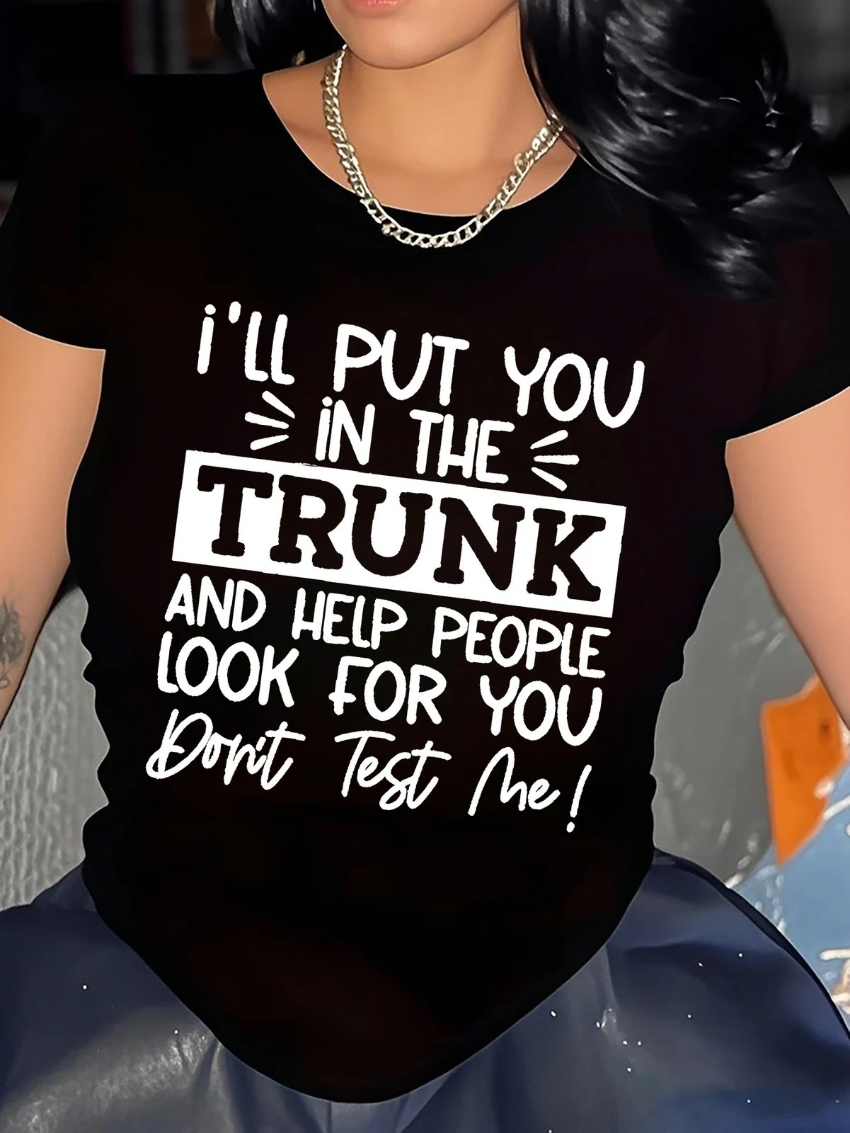 Funny Slogan Graphic T-Shirt Humor Quote Casual Crew Neck Short Sleeve Tee