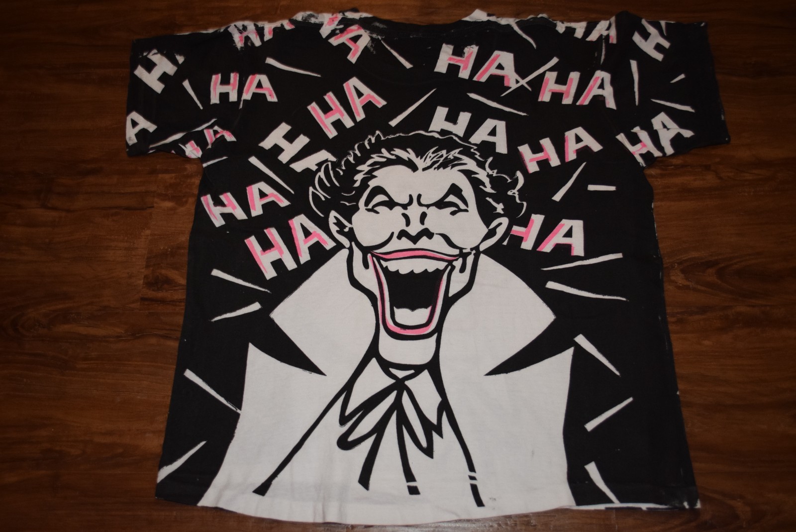 Joker All Over Print vtg Batman Single Stitch t shirt AOP XL Short Boxy L/XL Lg
