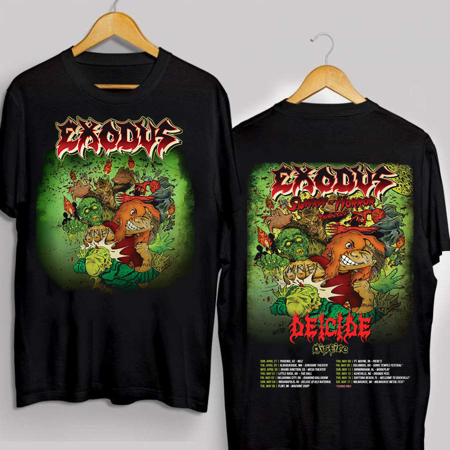 NEW Exodus Spring 2025 US Tour Band Gift For Fans to 5XL 2-sides T-shirt GC3633