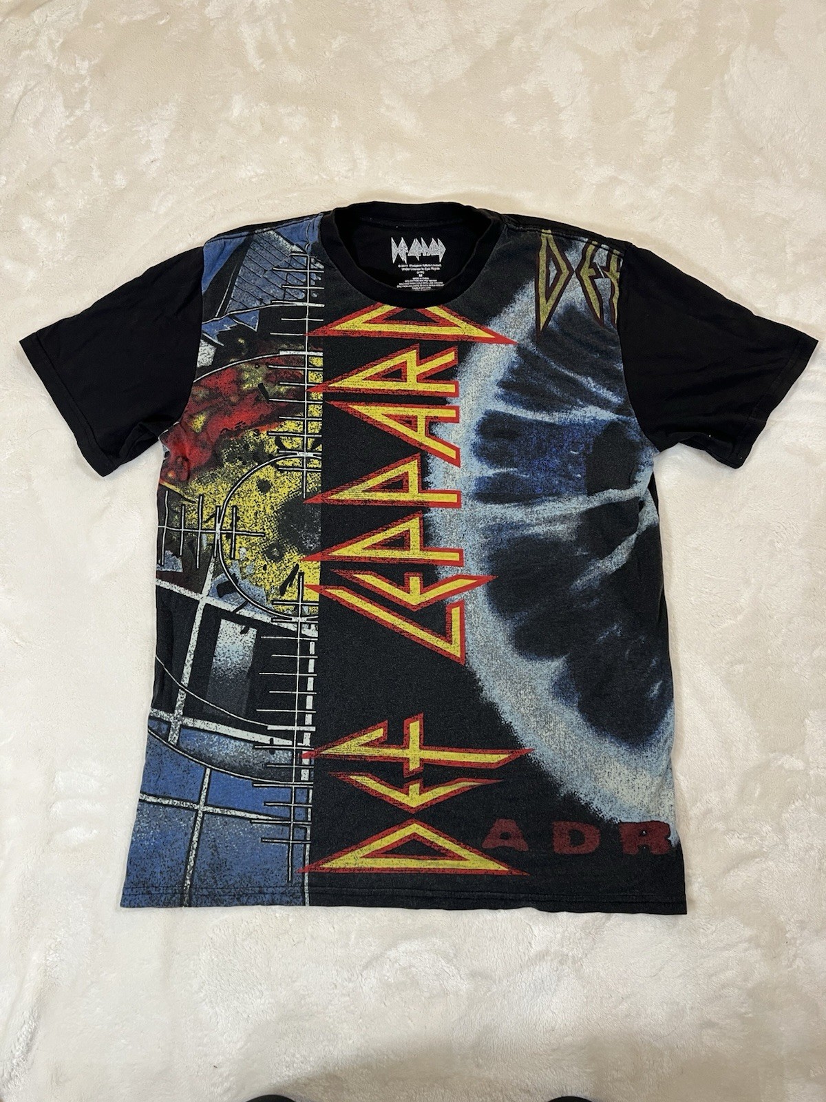 2019 Def Leppard Pyromania Adrenalize AOP T Shirt Rock Band M