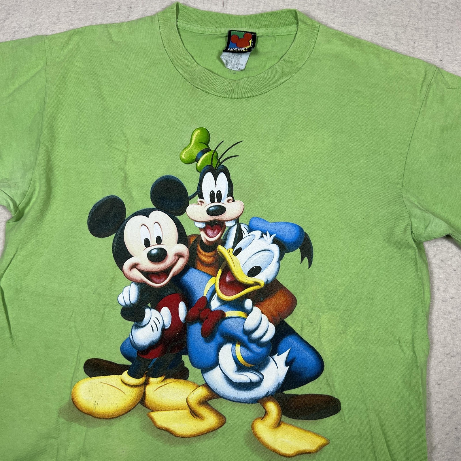 Mickey Unlimited Shirt Mens Medium Green Mickey Goofy Donald Disney Graphic
