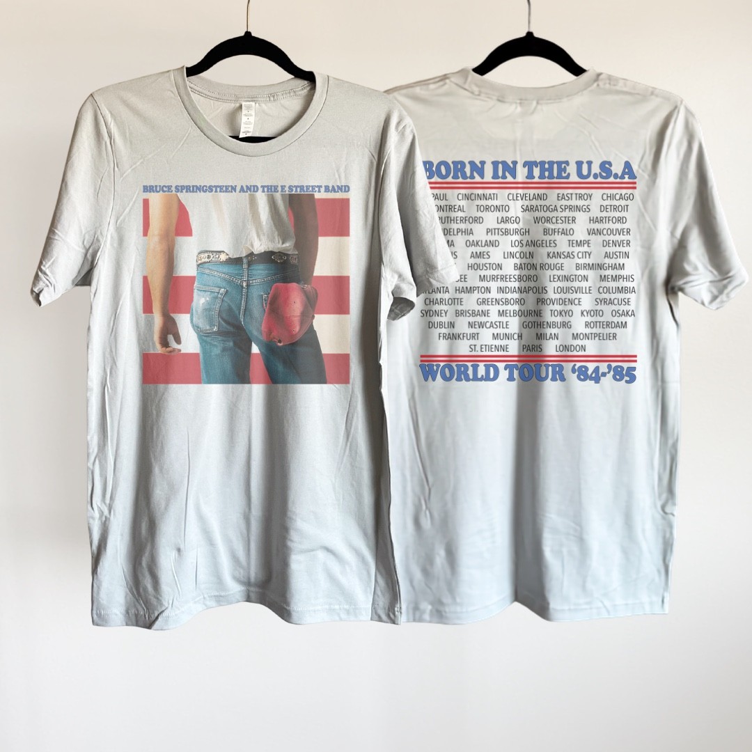 Bruce Springsteen Born In The USA Tour Shirt Large Front Back Graphic Band Tee